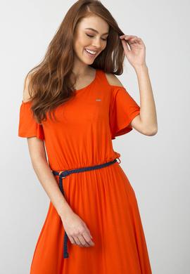 Kırmızı Örme Elbise - 50186617001