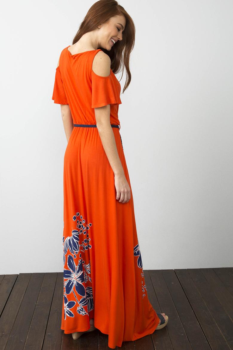 Kırmızı Örme Elbise - 50186617001