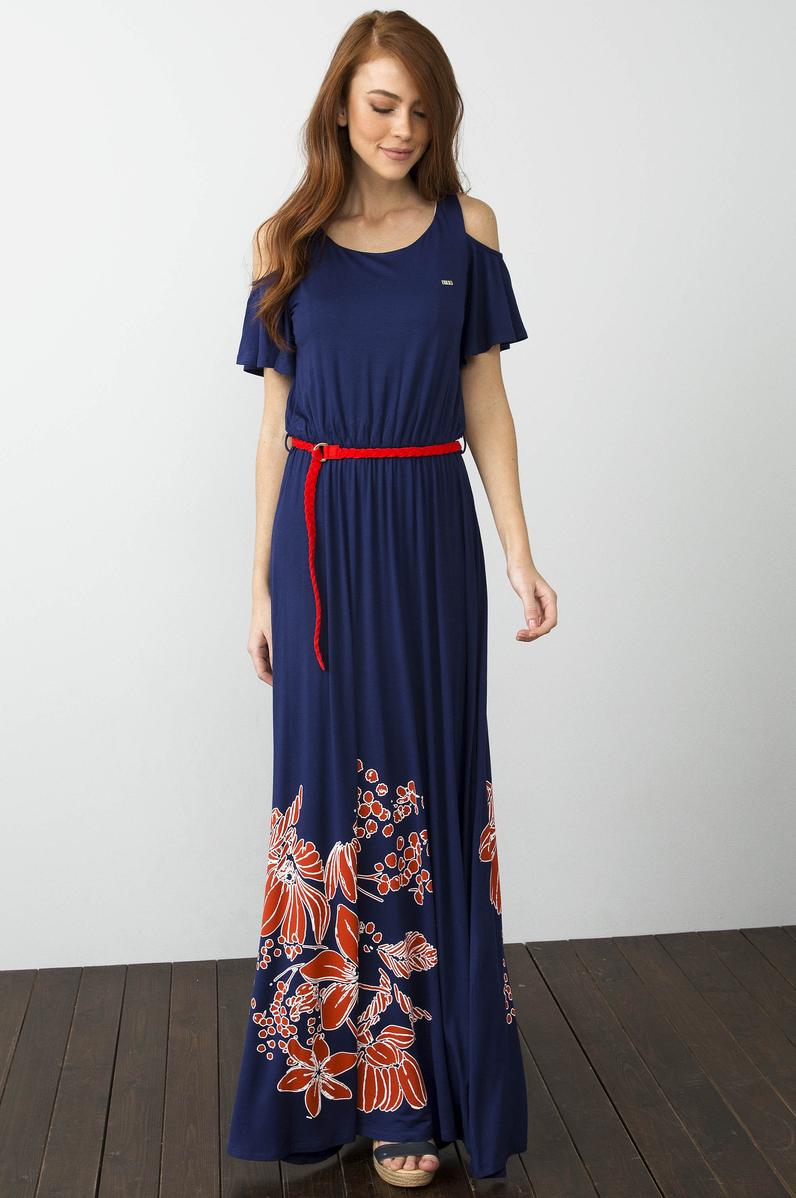 Lacivert Örme Elbise