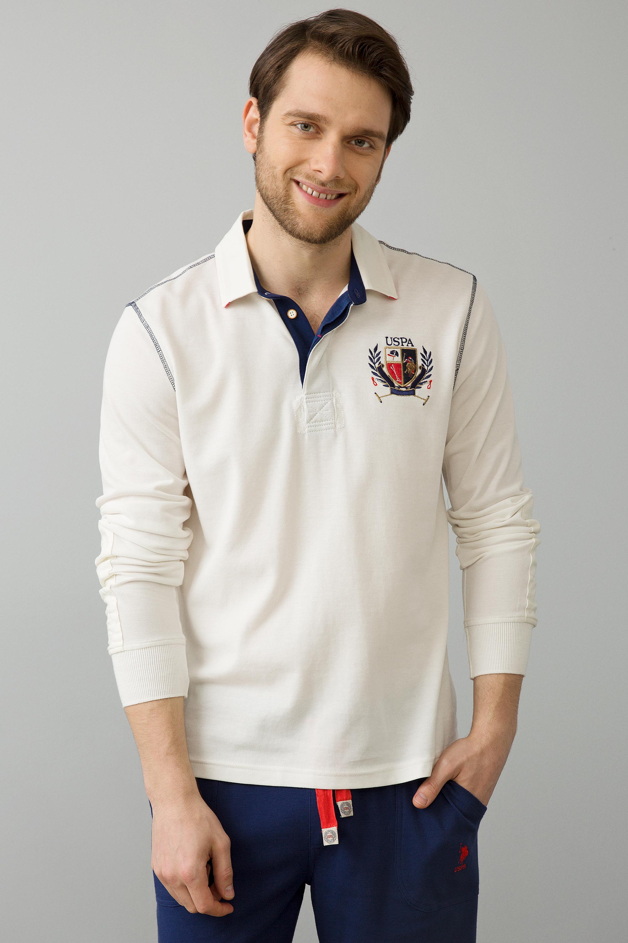 Erkek Beyaz Sweatshirt - Image 1