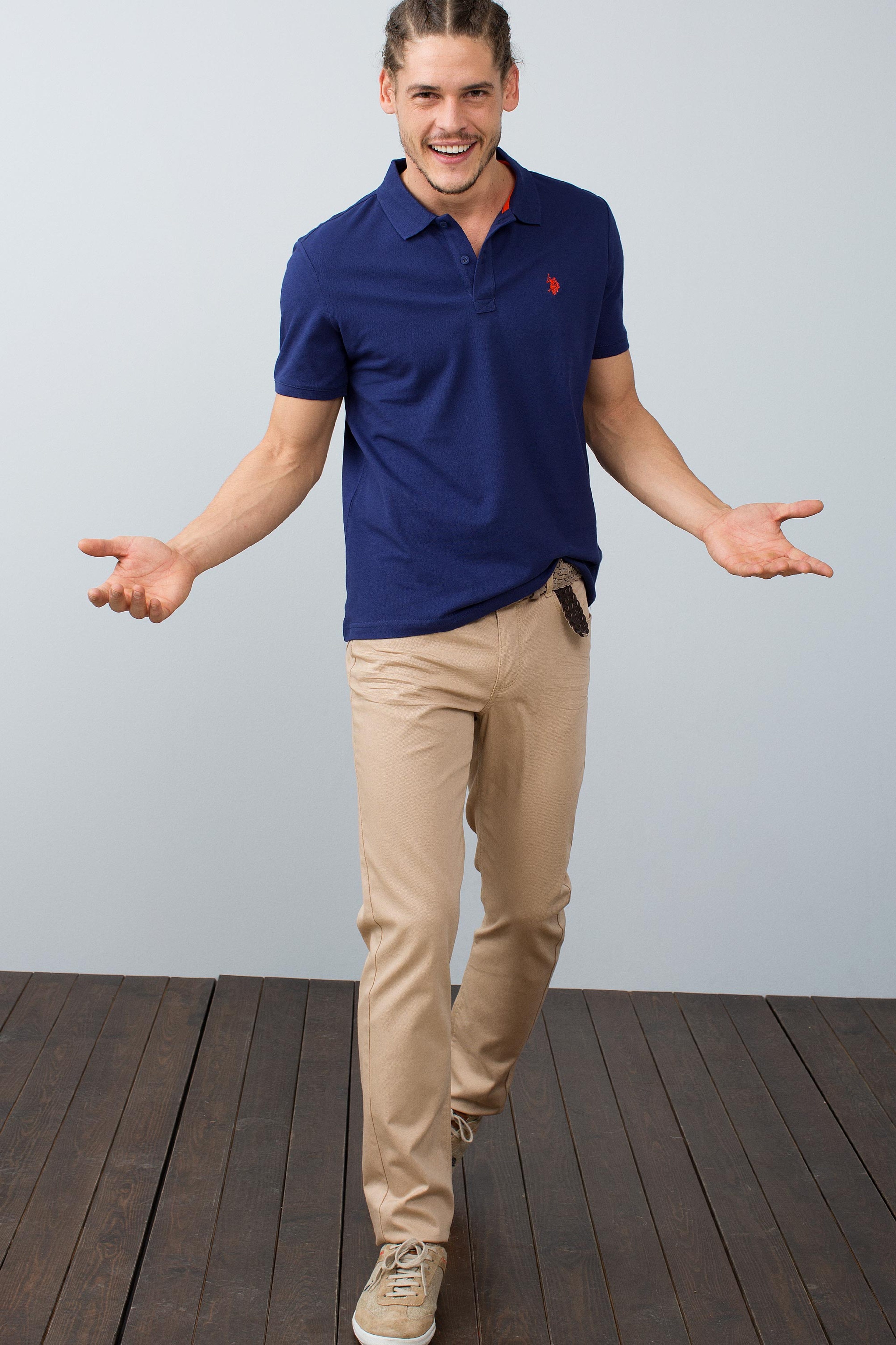 Erkek Lacivert Basic Tişört - Image 3