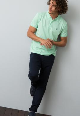 Erkek Su Yeşili Basic Tişört - 50187188362