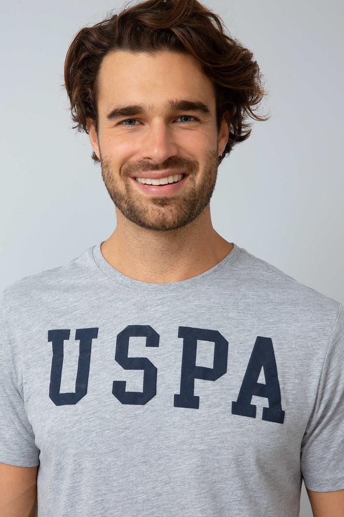 Erkek Gri Melanj Basic Tişört