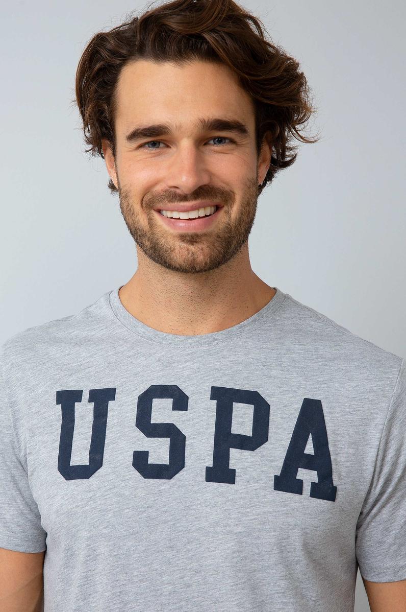 Erkek Gri Melanj Basic Tişört