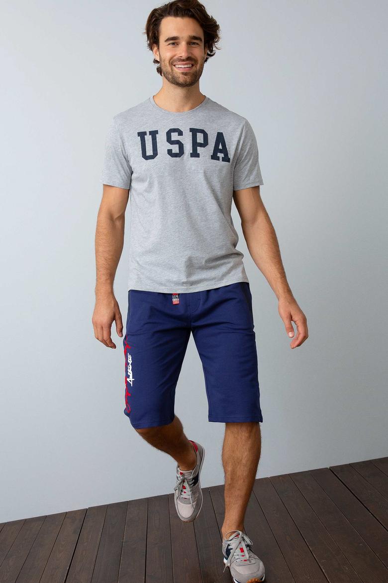 Erkek Gri Melanj Basic Tişört - 50187669038