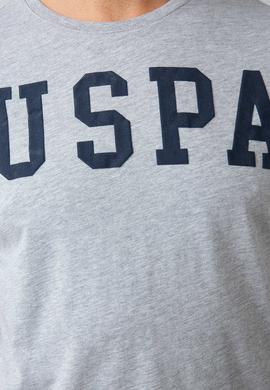 Erkek Gri Melanj Basic Tişört - 50187669038