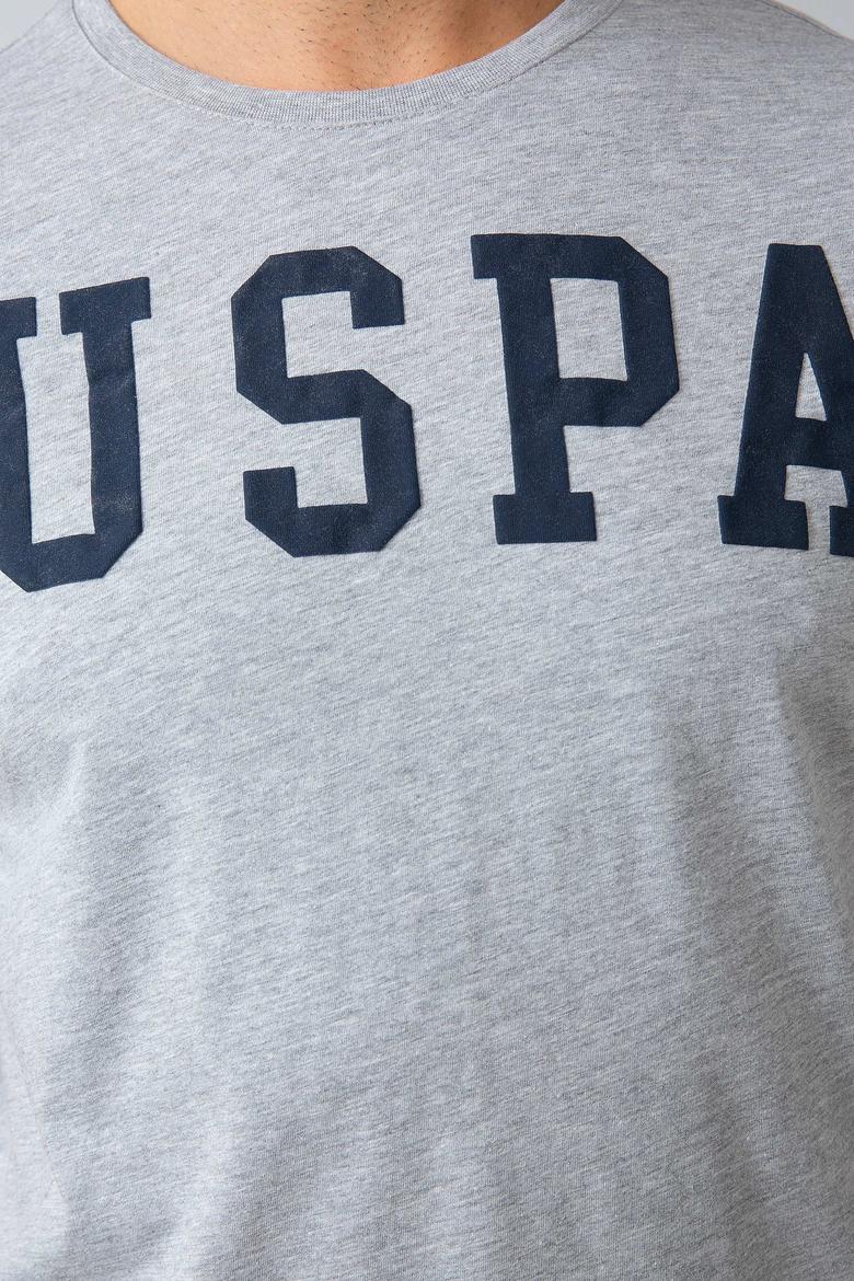 Erkek Gri Melanj Basic Tişört - 50187669038