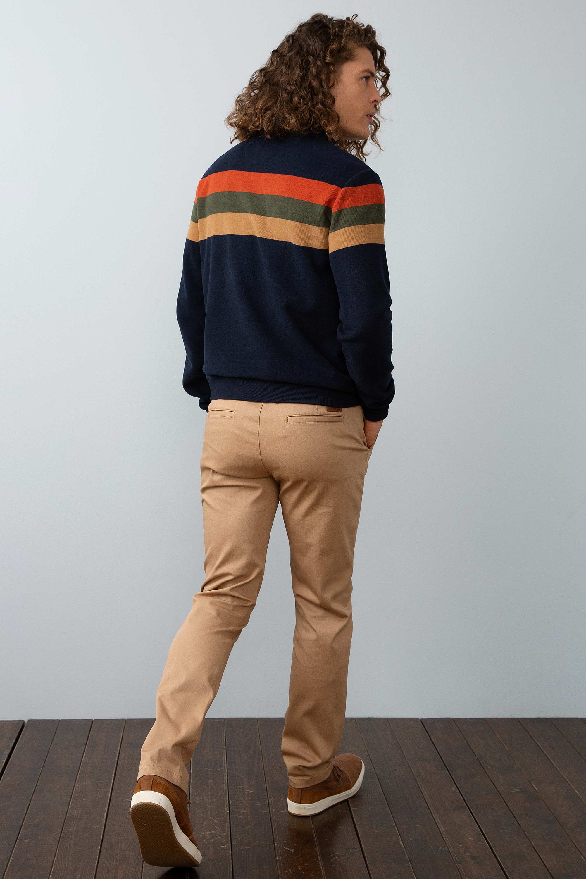 Erkek Camel Kanvas Pantolon