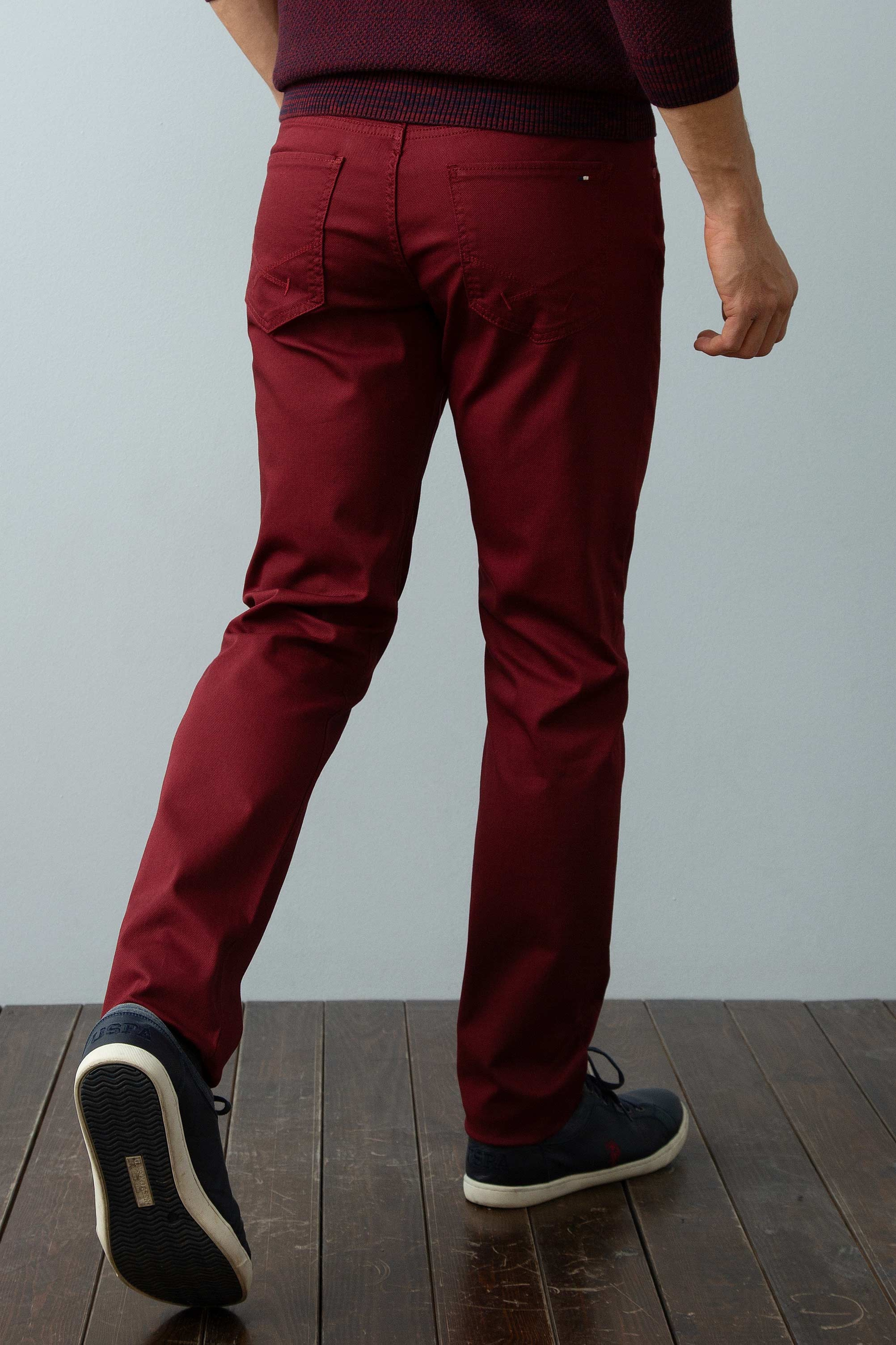 Erkek Bordo Kanvas Pantolon