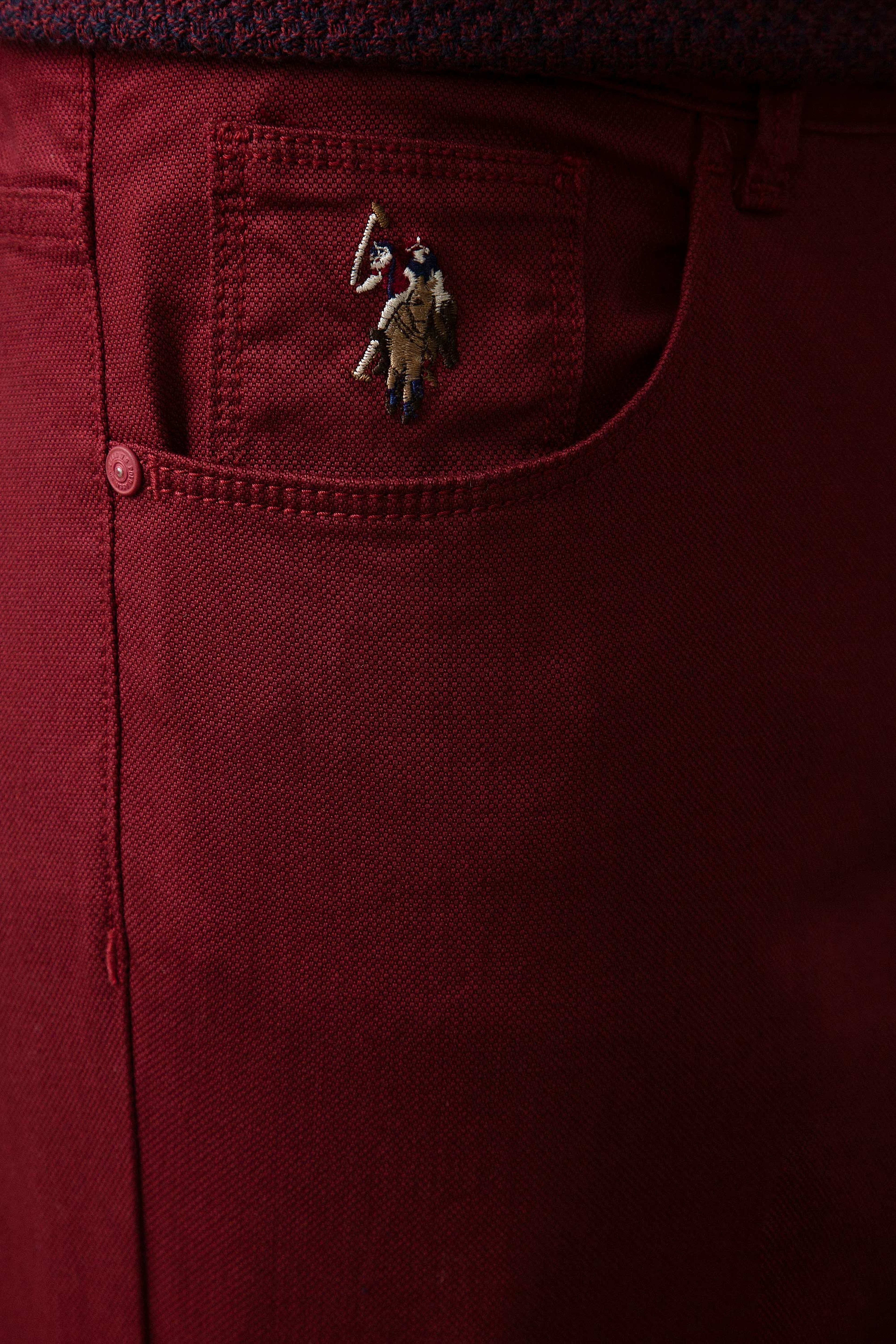 Erkek Bordo Kanvas Pantolon