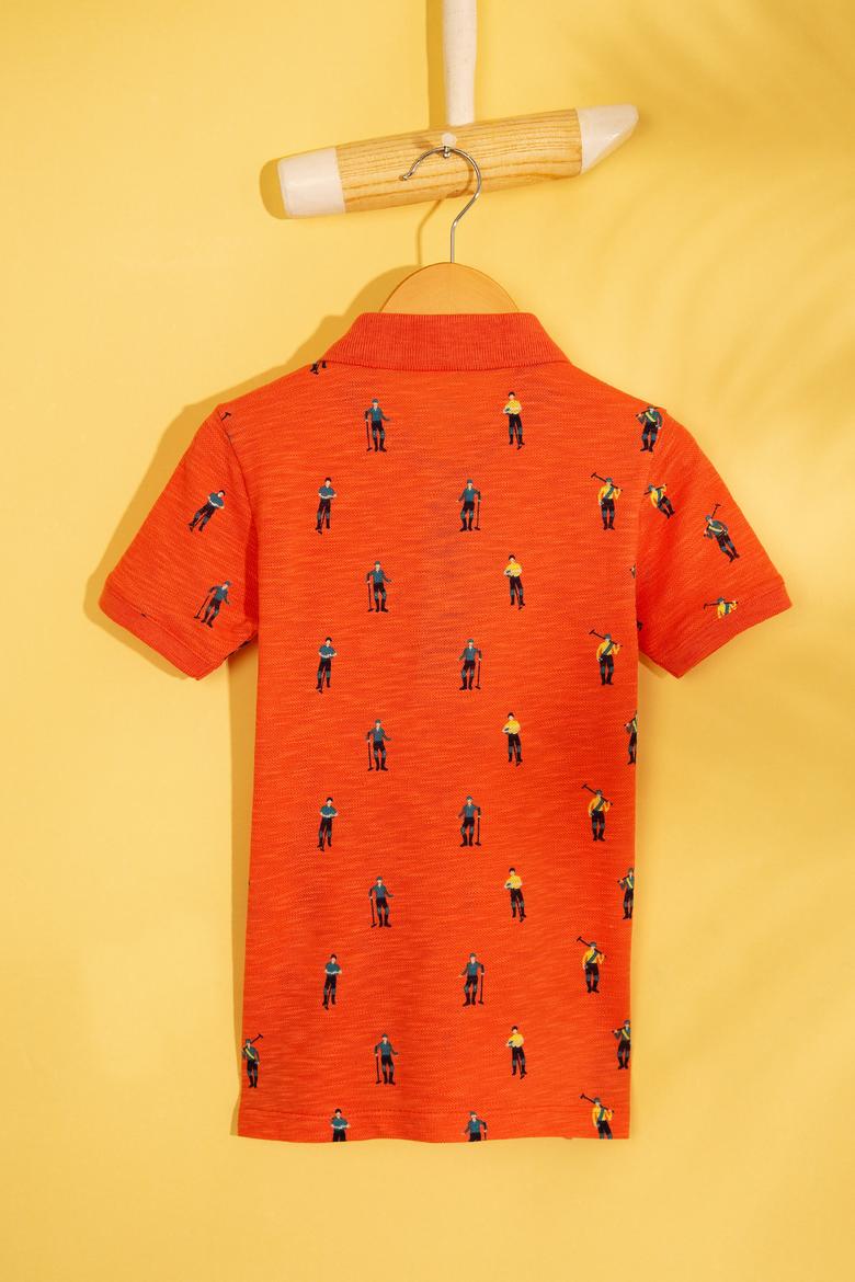 Erkek Çocuk Somon Polo Yaka Tişört - 50199110056