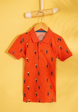Erkek Çocuk Somon Polo Yaka Tişört - 50199110056