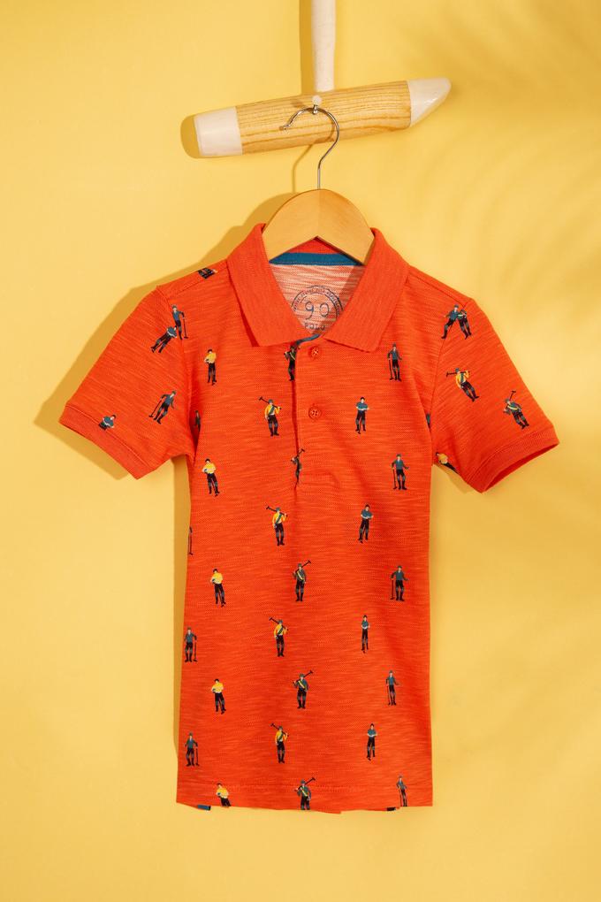 Erkek Çocuk Somon Polo Yaka Tişört