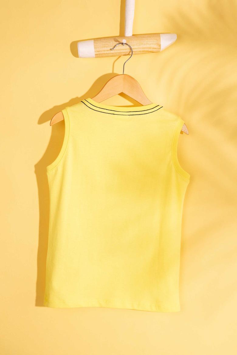 Çocuk Sarı Bisiklet Yaka Tişört - 50199111056