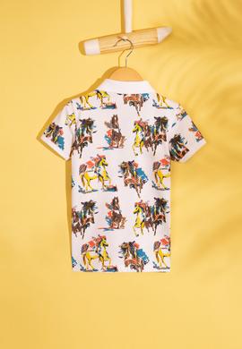 Erkek Çocuk Beyaz Polo Yaka Tişört - 50200234025