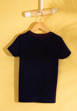 Çocuk Lacivert Bisiklet Yaka Tişört - 50200258001