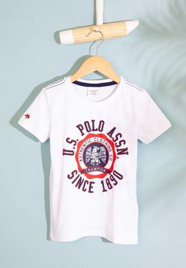 Çocuk Beyaz Bisiklet Yaka Tişört - 50200259003