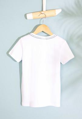 Çocuk Beyaz Bisiklet Yaka Tişört - 50200259003