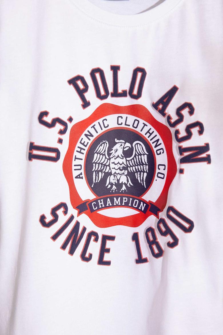 Çocuk Beyaz Bisiklet Yaka Tişört - 50200259003