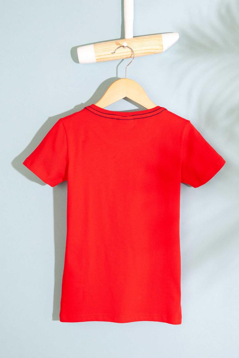 Çocuk Kırmızı Bisiklet Yaka Tişört - 50200259015