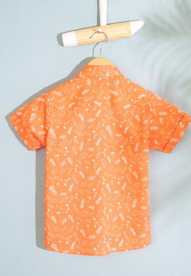 Erkek Çocuk Somon Kısa Kollu Gömlek - 50200289028