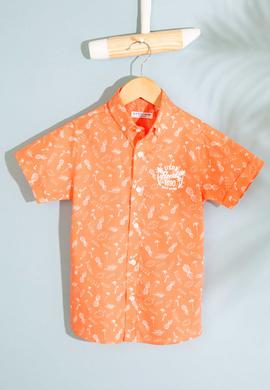 Erkek Çocuk Somon Kısa Kollu Gömlek - 50200289028