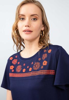 Kadın Lacivert Tişört - 50202584006