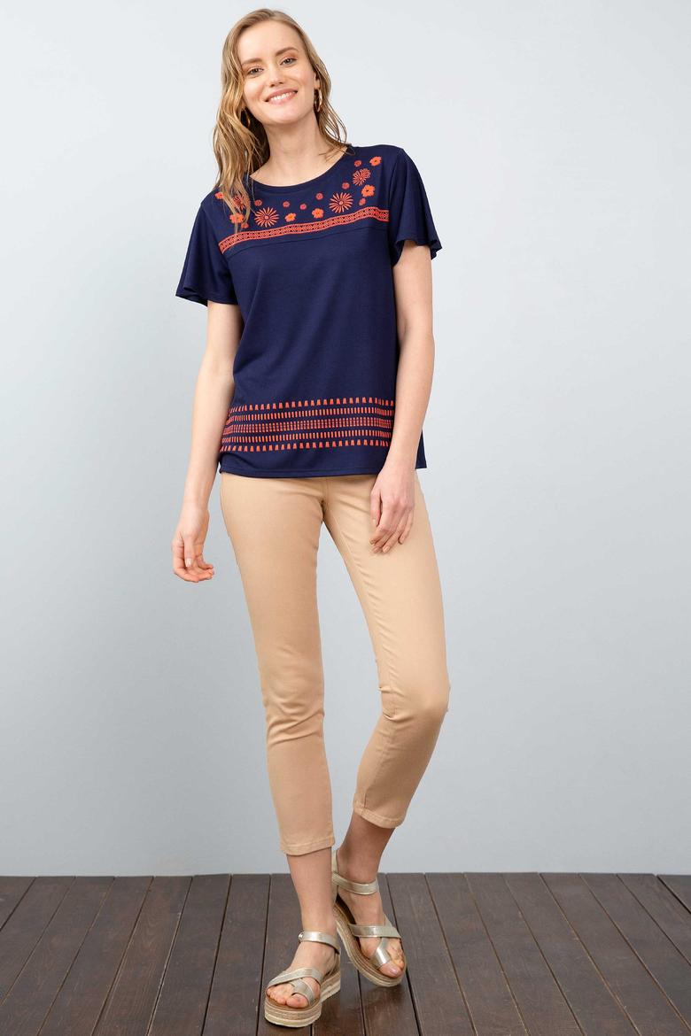 Kadın Lacivert Tişört - 50202584006