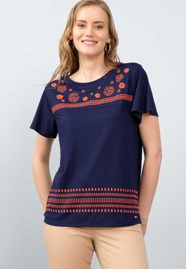Kadın Lacivert Tişört - 50202584006
