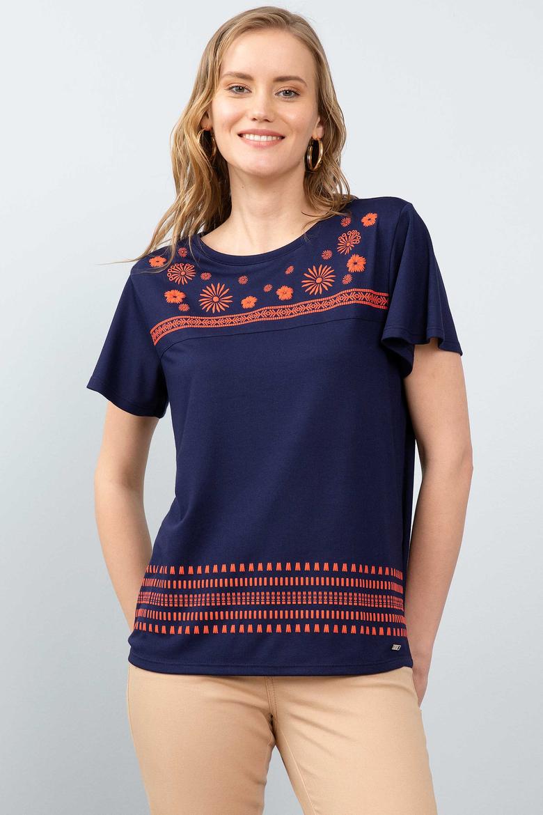 Kadın Lacivert Tişört - 50202584006