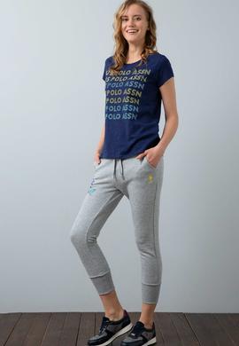 Kadın Lacivert Bisiklet Yaka T-Shirt - 50202588013