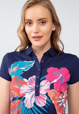 Kadın Lacivert Polo Yaka T-Shirt - 50202589015