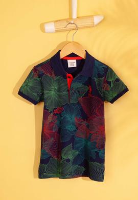 Erkek Çocuk Lacivert Polo Yaka Tişört - 50205317002