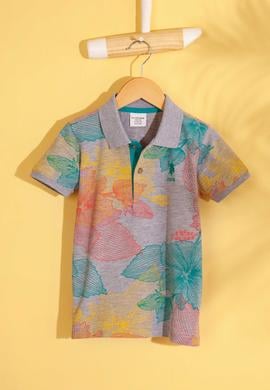 Erkek Çocuk Gri Polo Yaka Tişört - 50205317015