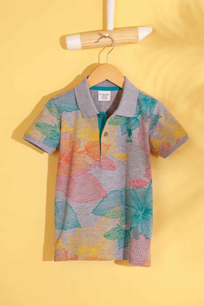 Erkek Çocuk Gri Polo Yaka Tişört