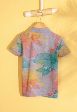 Erkek Çocuk Gri Polo Yaka Tişört - 50205317015