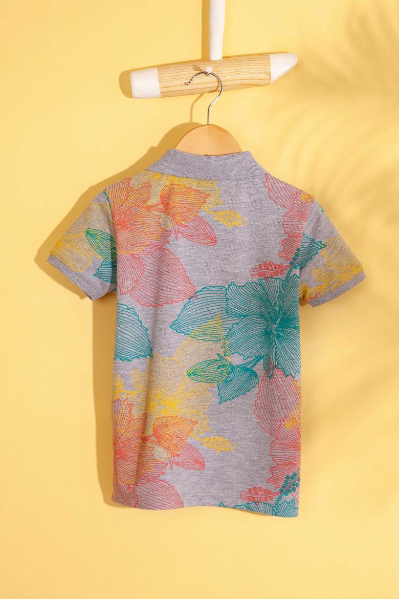 Erkek Çocuk Gri Polo Yaka Tişört - 50205317015