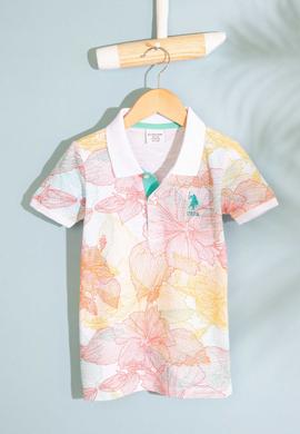 Erkek Çocuk Beyaz Polo Yaka Tişört - 50205317025