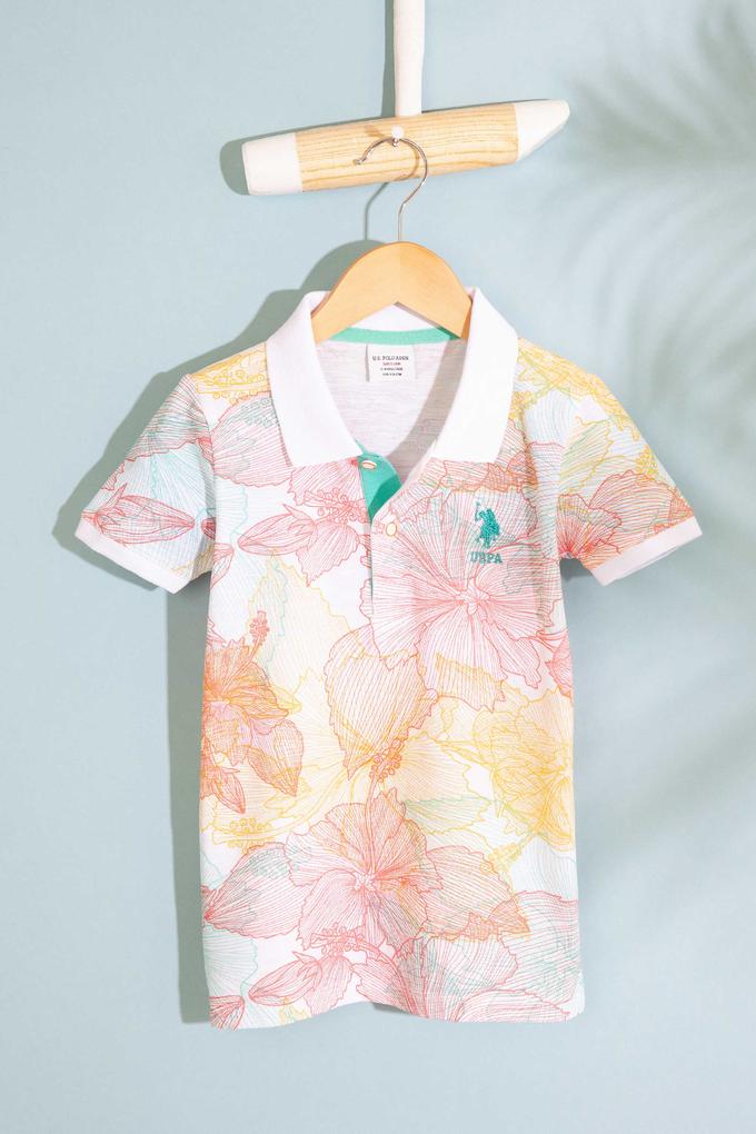 Erkek Çocuk Beyaz Polo Yaka Tişört