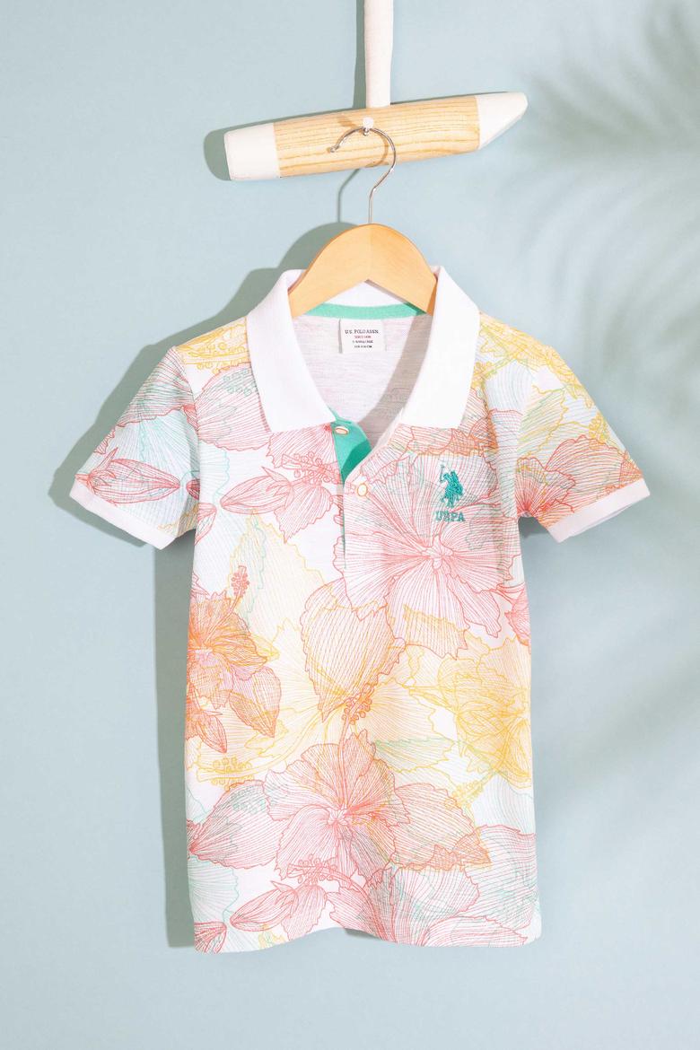 Erkek Çocuk Beyaz Polo Yaka Tişört