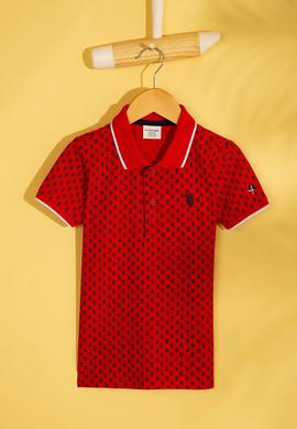 Erkek Çocuk Kırmızı Polo Yaka Tişört - 50206274013