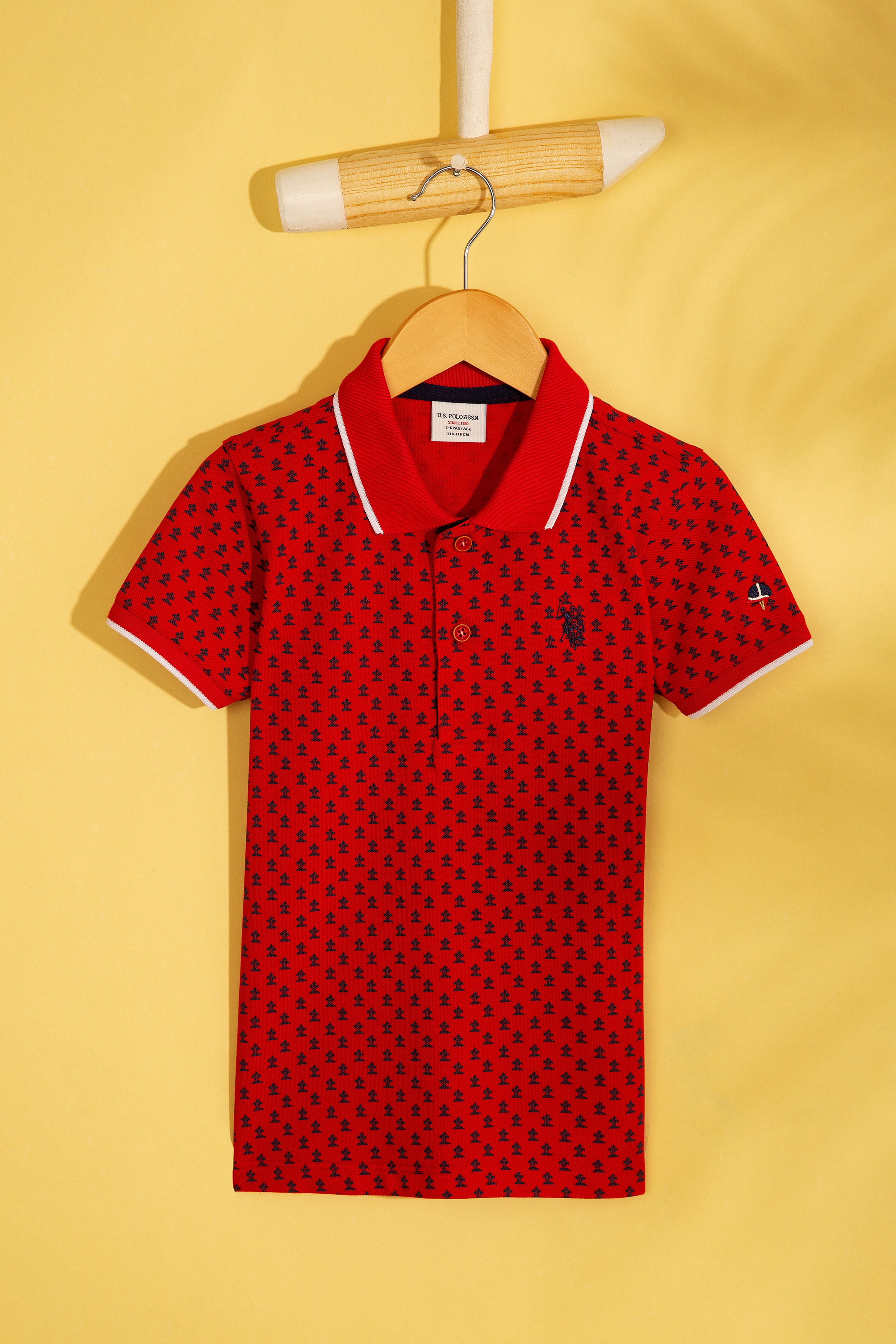 Erkek Çocuk Kırmızı Polo Yaka Tişört - Image 1