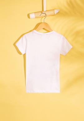 Çocuk Beyaz Bisiklet Yaka Tişört - 50206277001