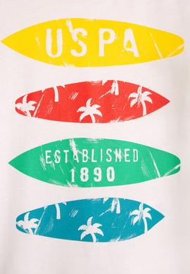 Çocuk Beyaz Bisiklet Yaka Tişört - 50206277001