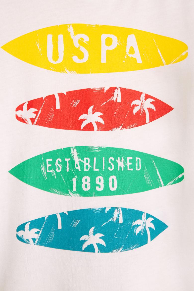 Çocuk Beyaz Bisiklet Yaka Tişört - 50206277001