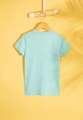 Çocuk Mavi Bisiklet Yaka Tişört - 50206277013