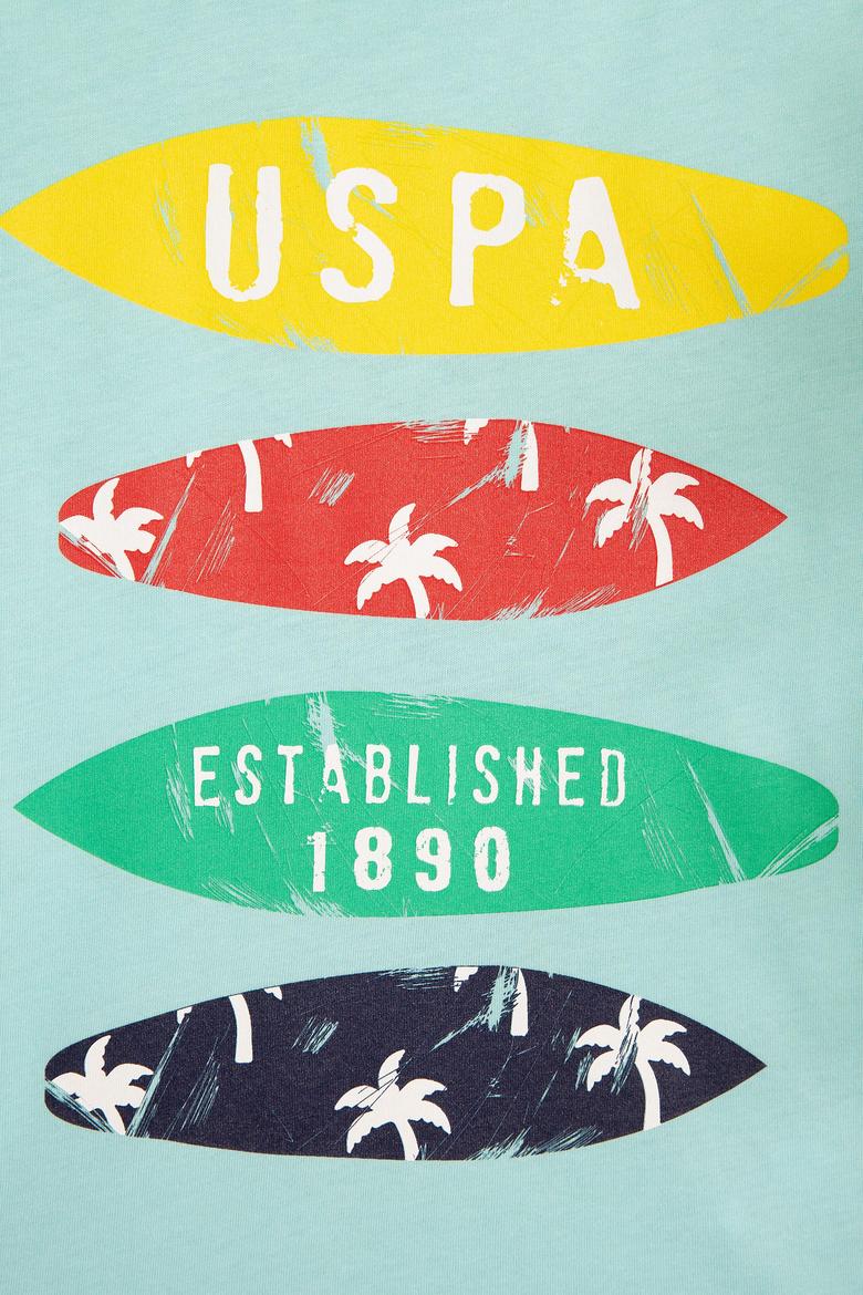 Çocuk Mavi Bisiklet Yaka Tişört - 50206277013