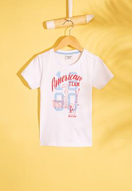 Çocuk Beyaz Bisiklet Yaka Tişört - 50206300001