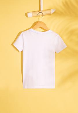 Çocuk Beyaz Bisiklet Yaka Tişört - 50206300001