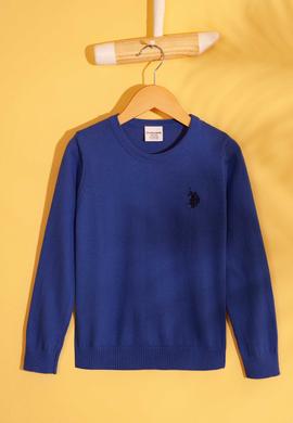 Erkek Çocuk Mavi Triko Kazak Basic - 50213240062